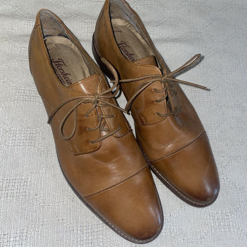 Florsheim Men’s Dress Shoes Size 12 3E Brown Leather Captoe Business Formal